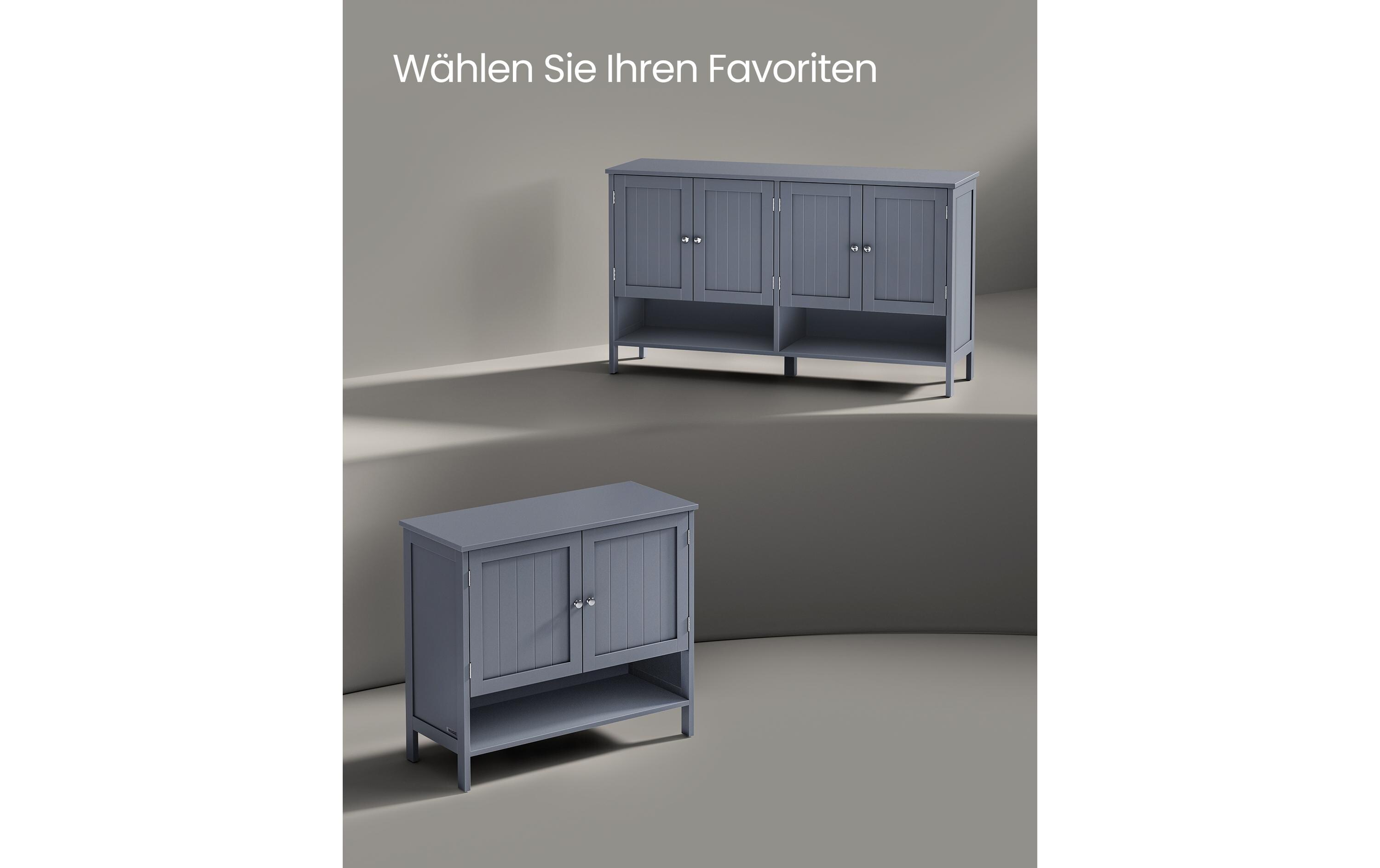 Schuhschrank Landhausstil 80 x 70 cm, Grau<br>Schuh-Organizer