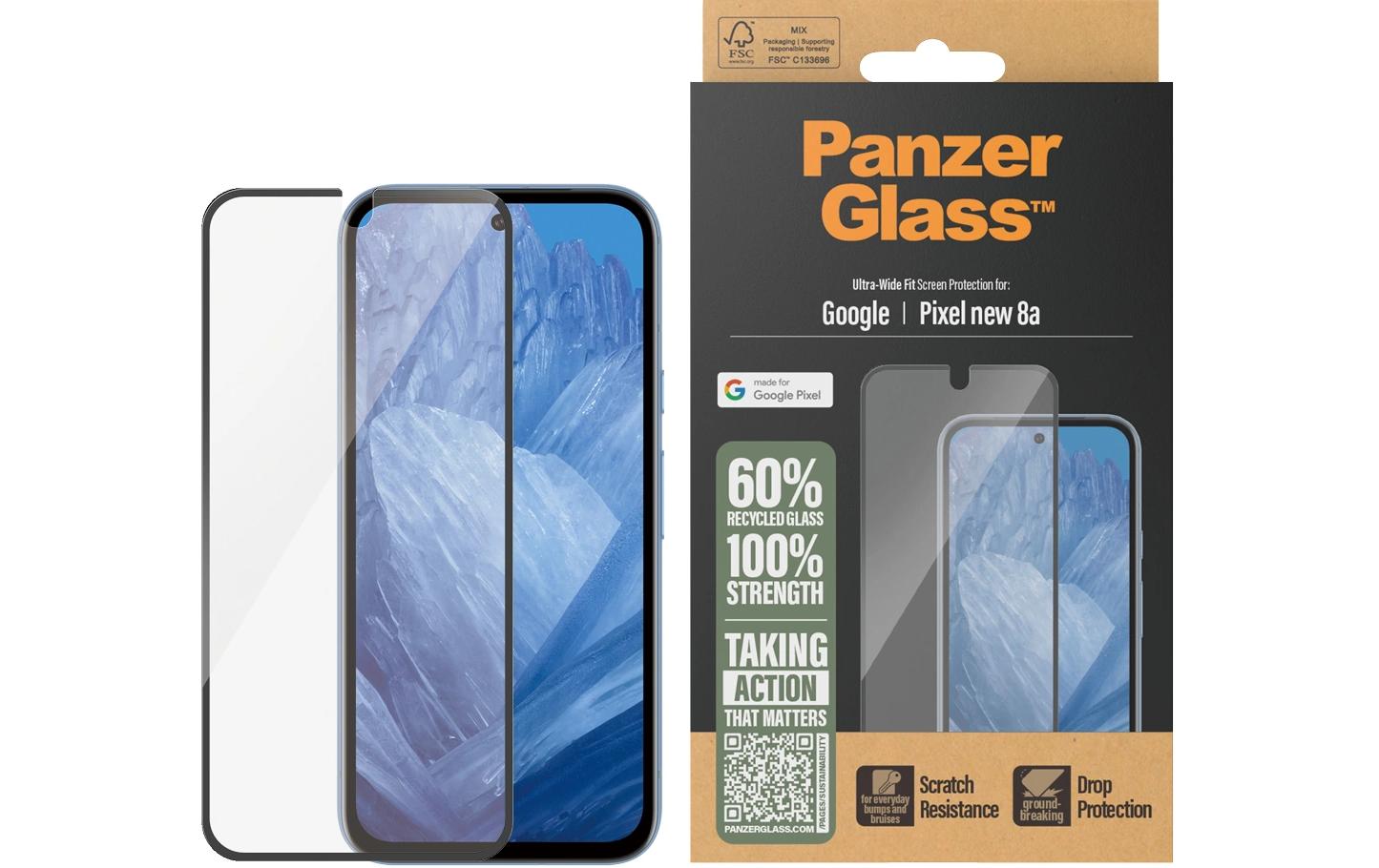 Displayschutz Ultra Wide Fit Pixel 9aDisplay-Schutzfolie für das Google Pixel 9a