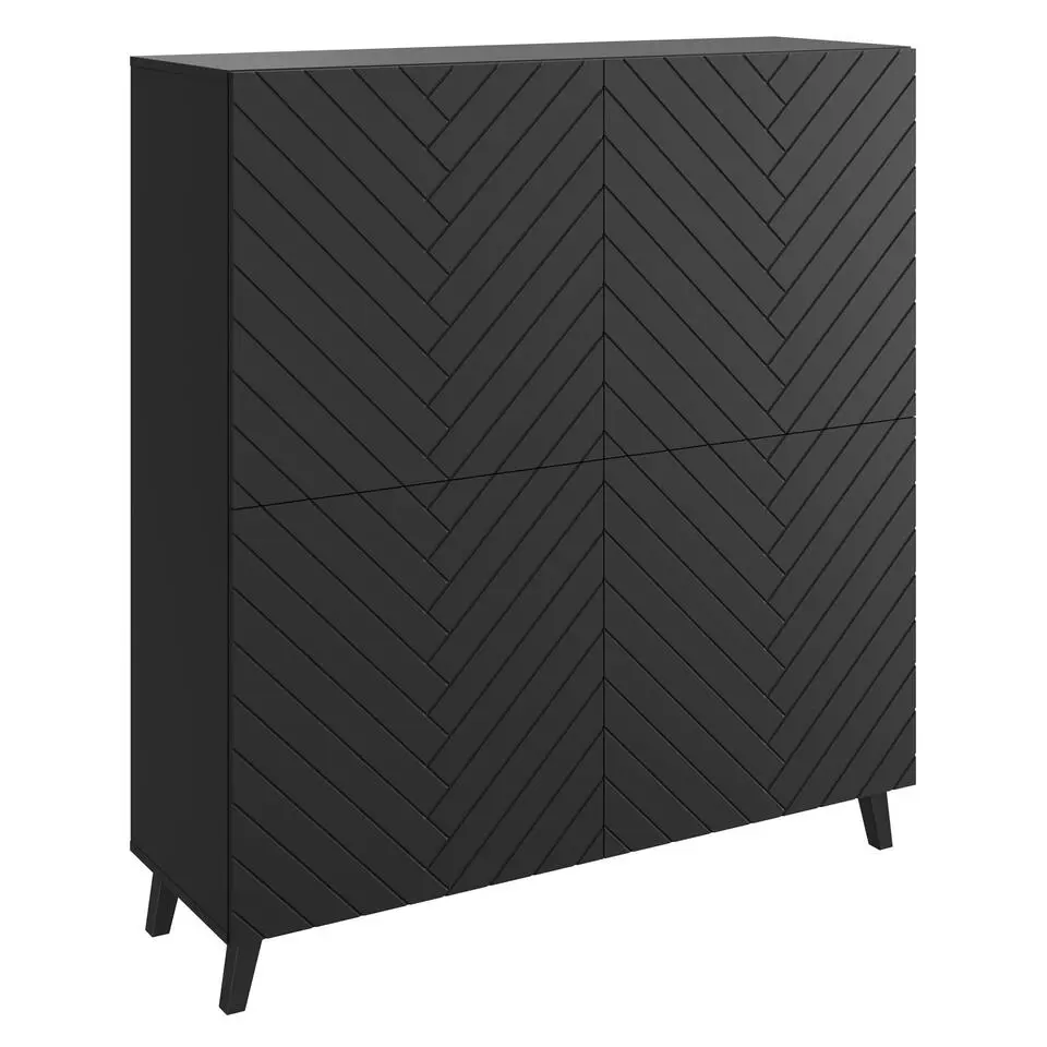Meubella - Dressoir Pulse - Zwart - 120 cm