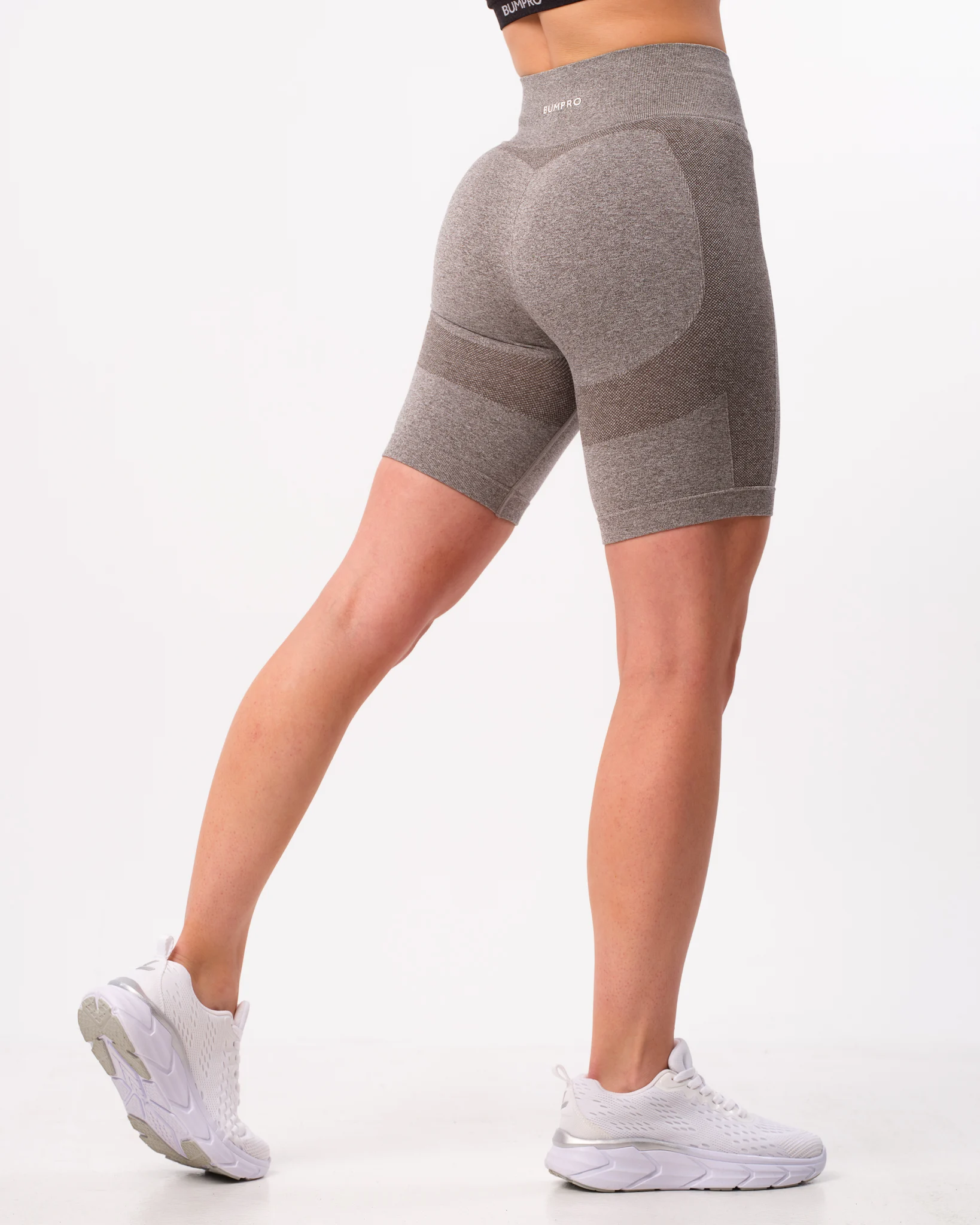 Bumpro Power Up! Biker Shorts Mid Grey Marl