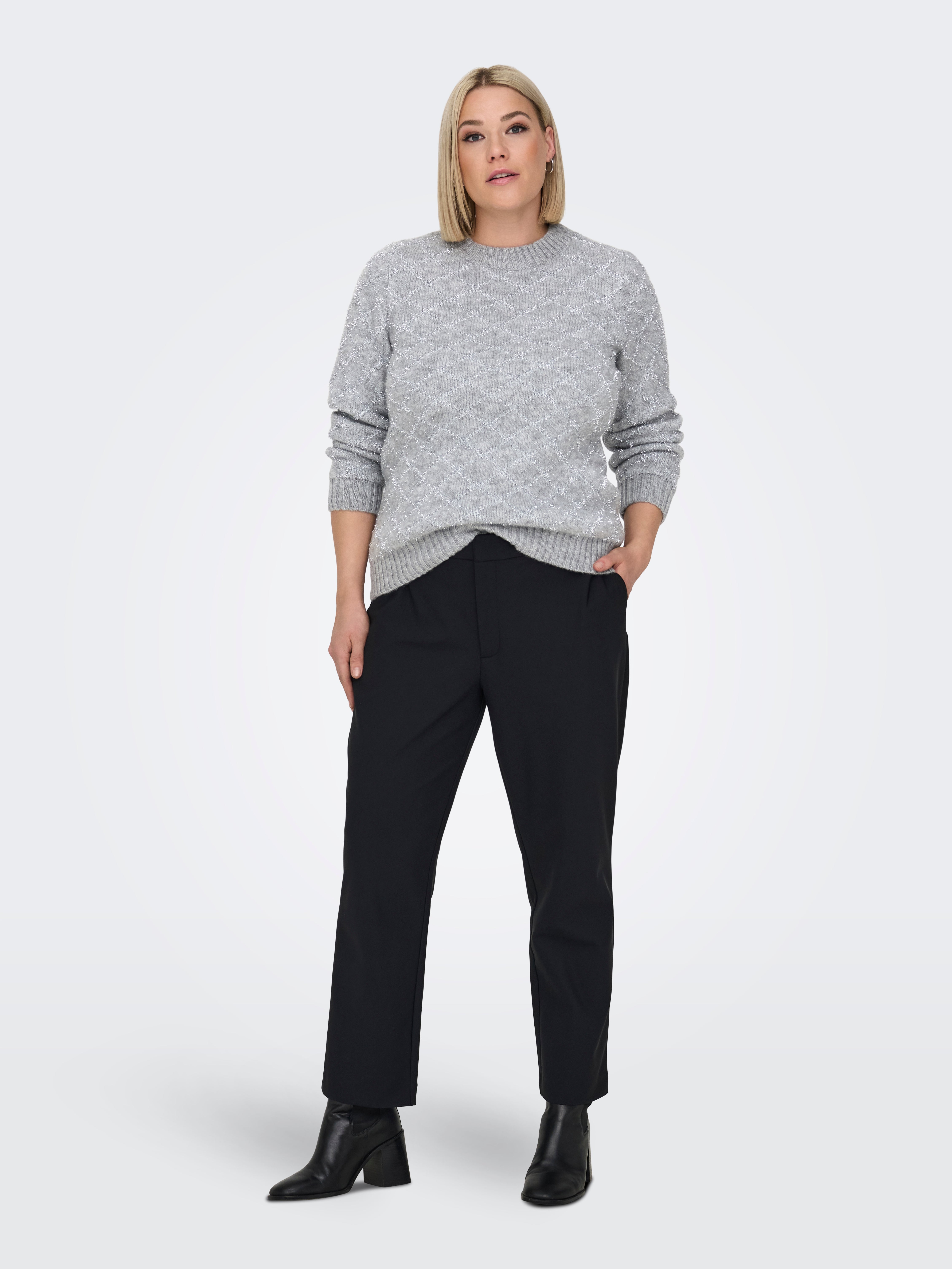 CARALBA Strickpullover Medium Grey Melange
