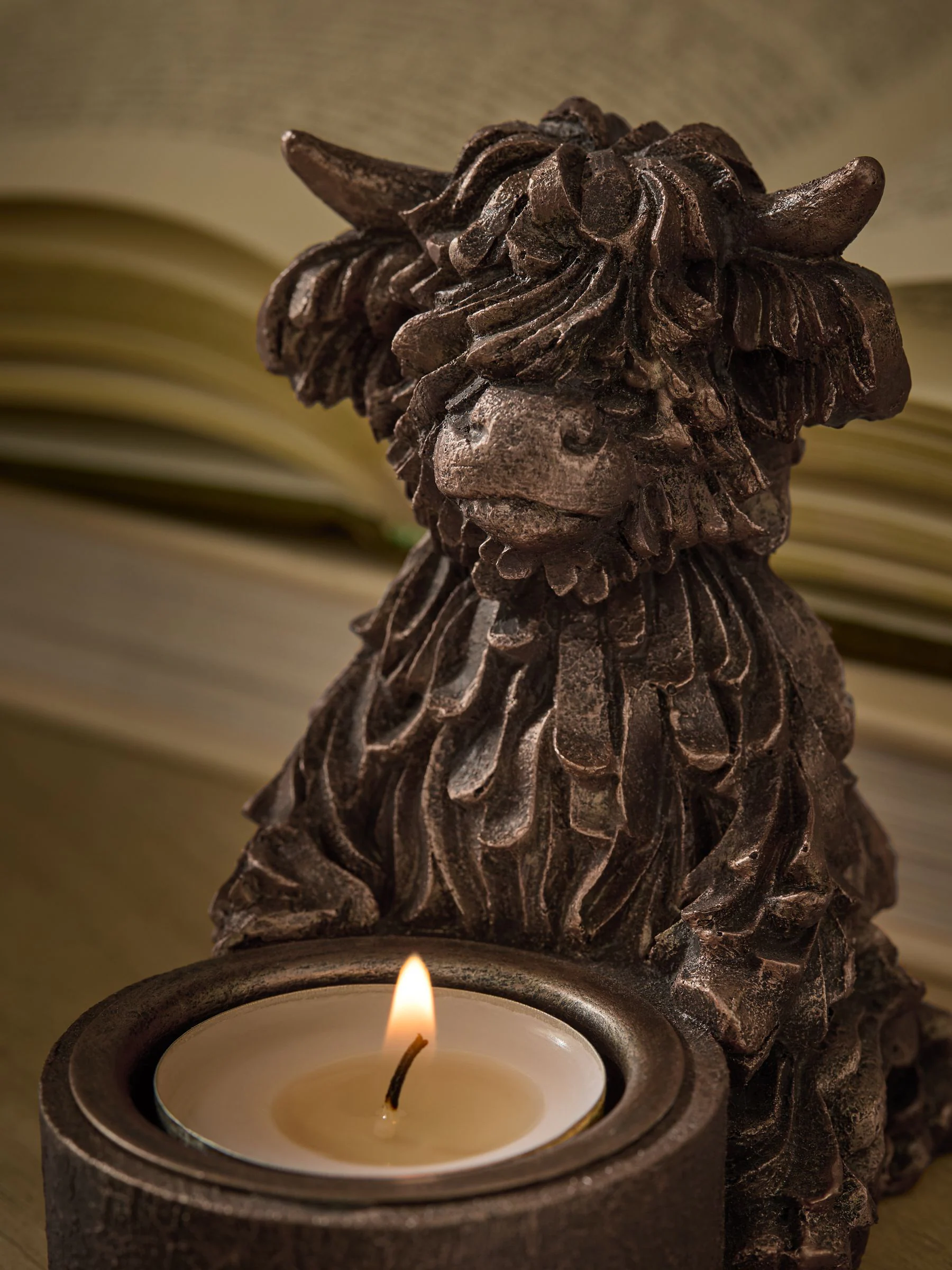 Hamish The Highland Cow theelichthouder