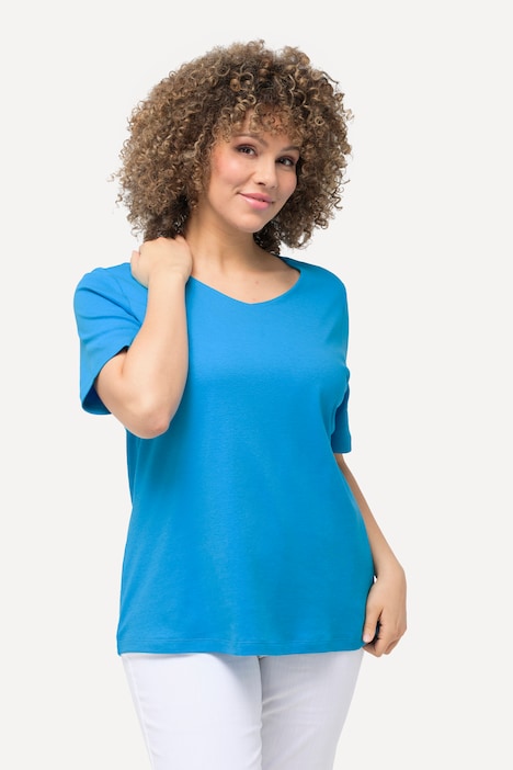Shirt, doppellagige Vorderseite, Slim, Rundhals, Halbarm