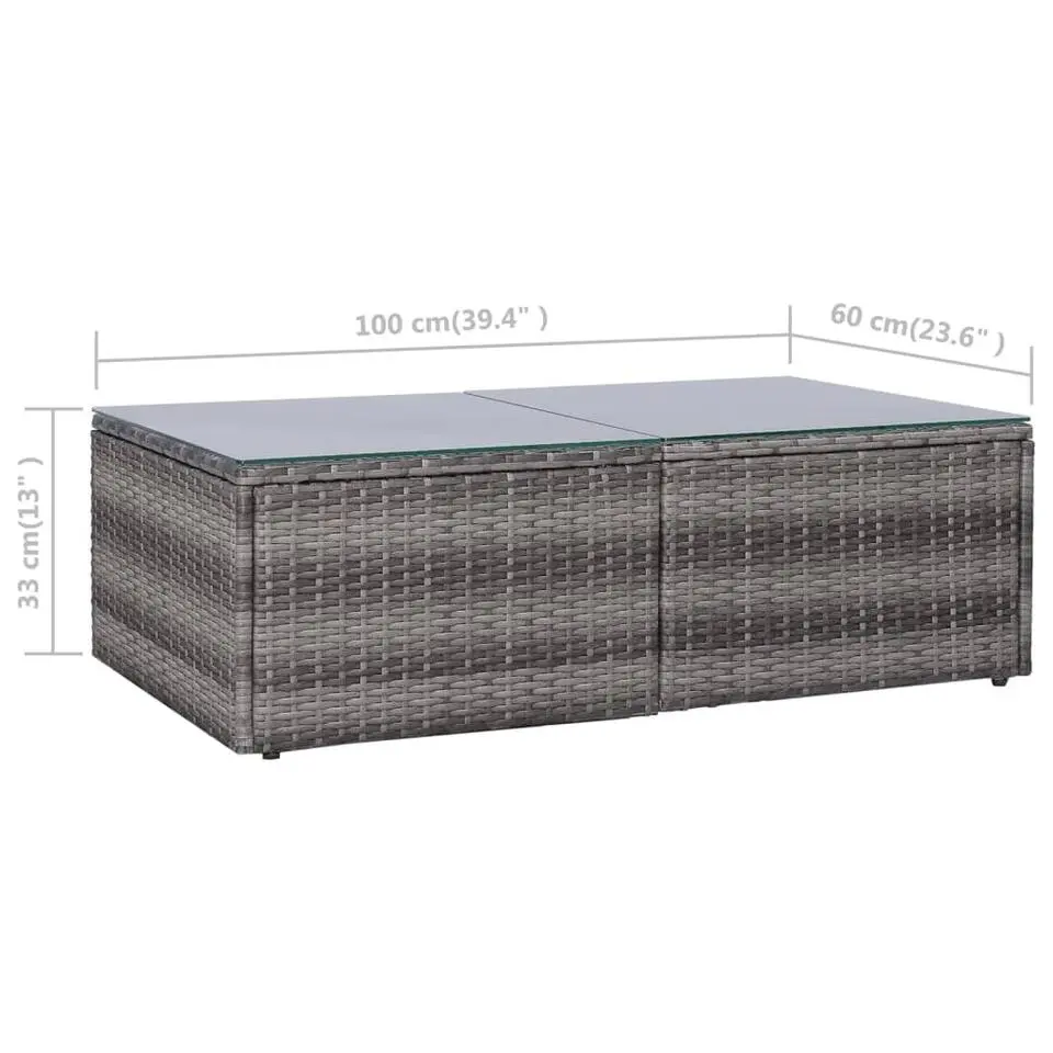 vidaXL - Loungeset - Grijs - Poly rattan
