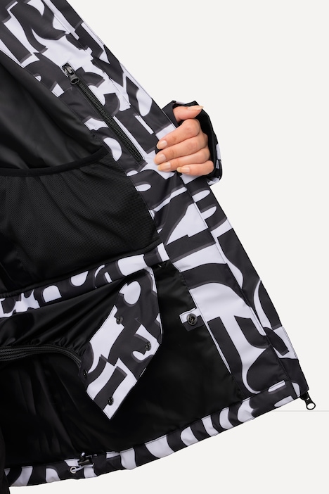 Performance-Jacke, Kapuze, wasserdicht, 2-Wege-Zipper