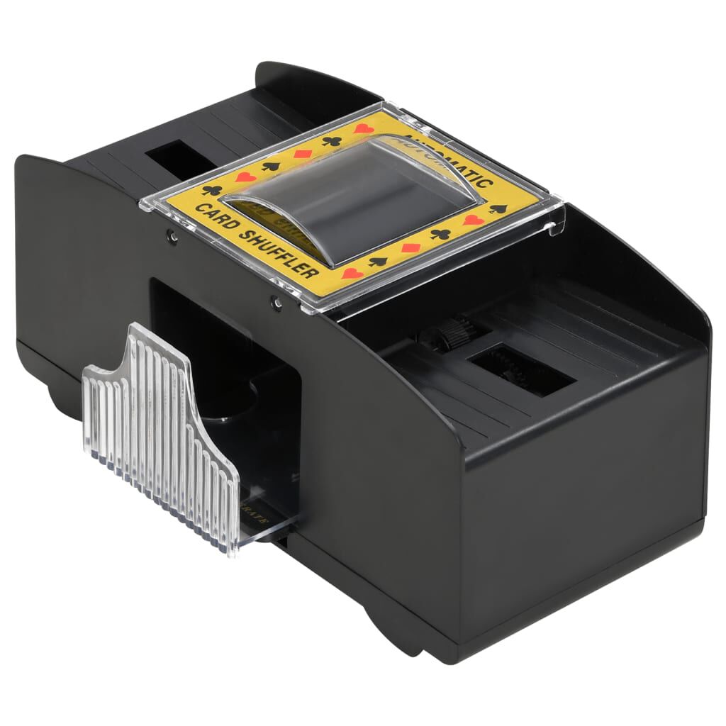 vidaXL Automatische kaartenschudmachine, zwart, voor 2 decks