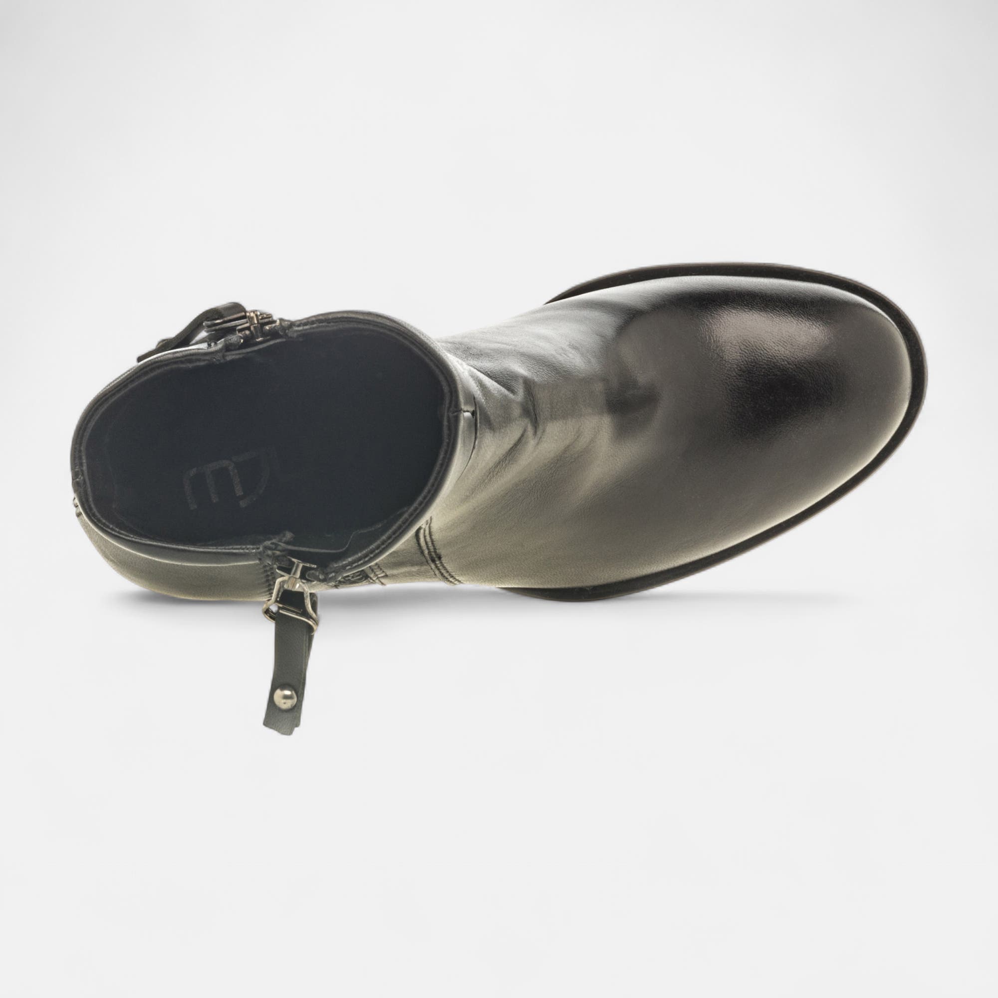 Bottines à talon Femme en cuir noir