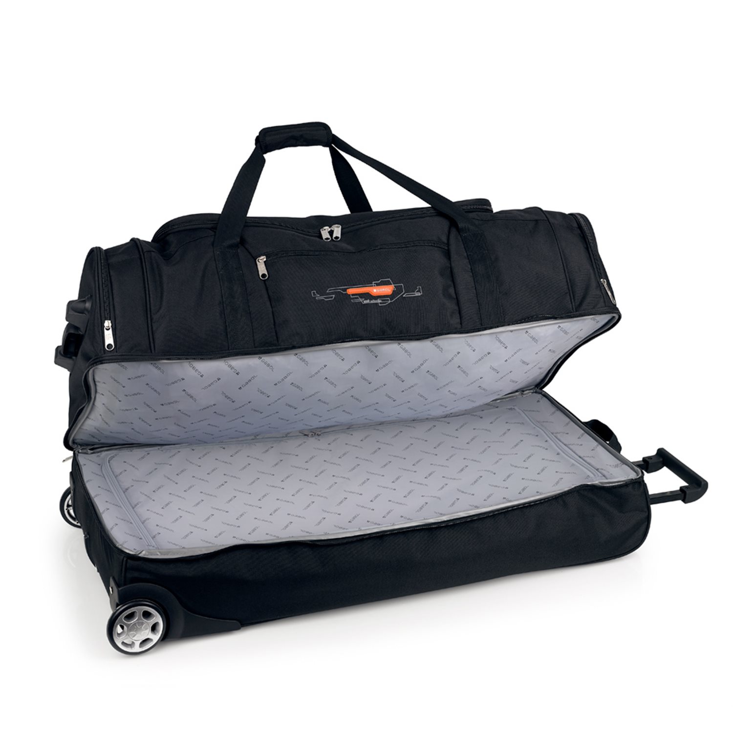Gabol Week Eco Extra Large Wheel Bag 2 Comp. Black