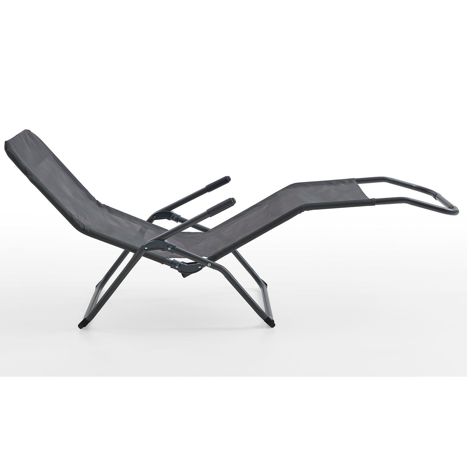 Strandliege - anthrazit - klappbar - 143 cm