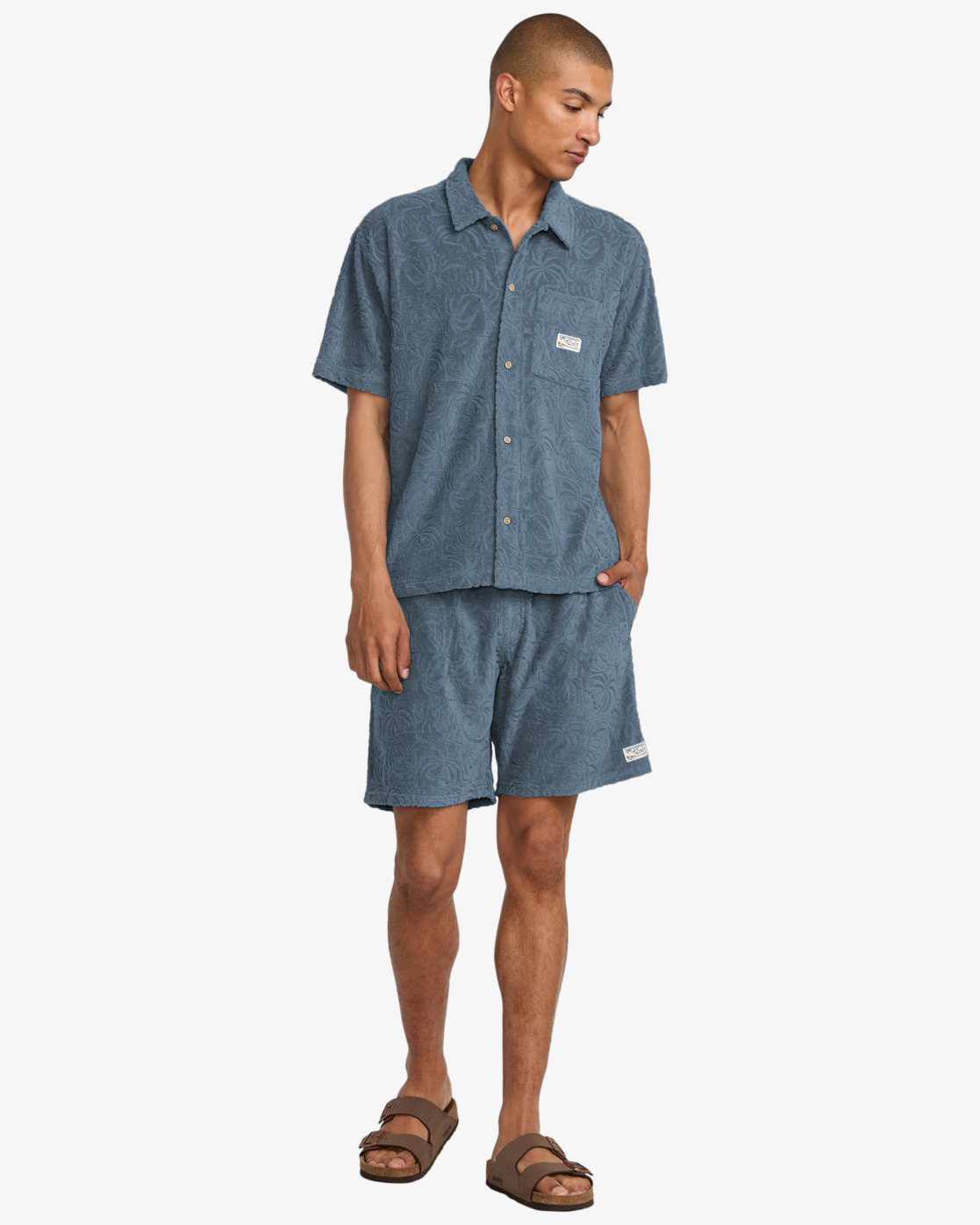 Rvca Exotica Woven SS Vintage Navy