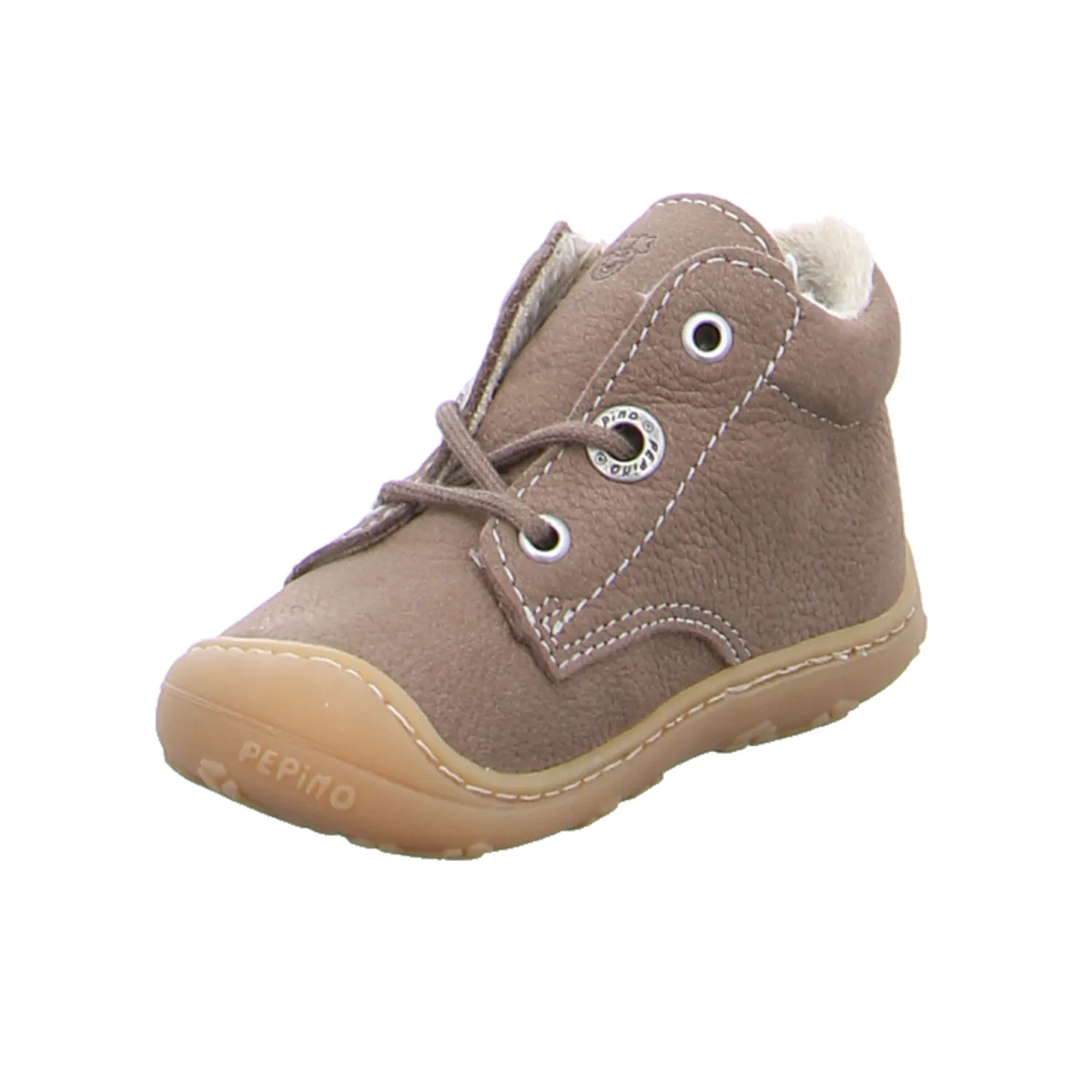 PEPINO Lauflernschuh Taupe Leder  Bottine Unisex