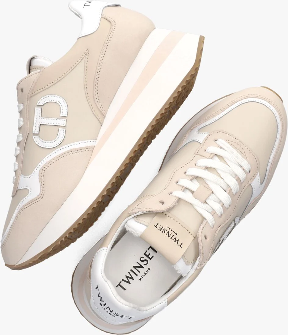 TWINSET MILANO beige twinset milano lage sneakers 231tct032
