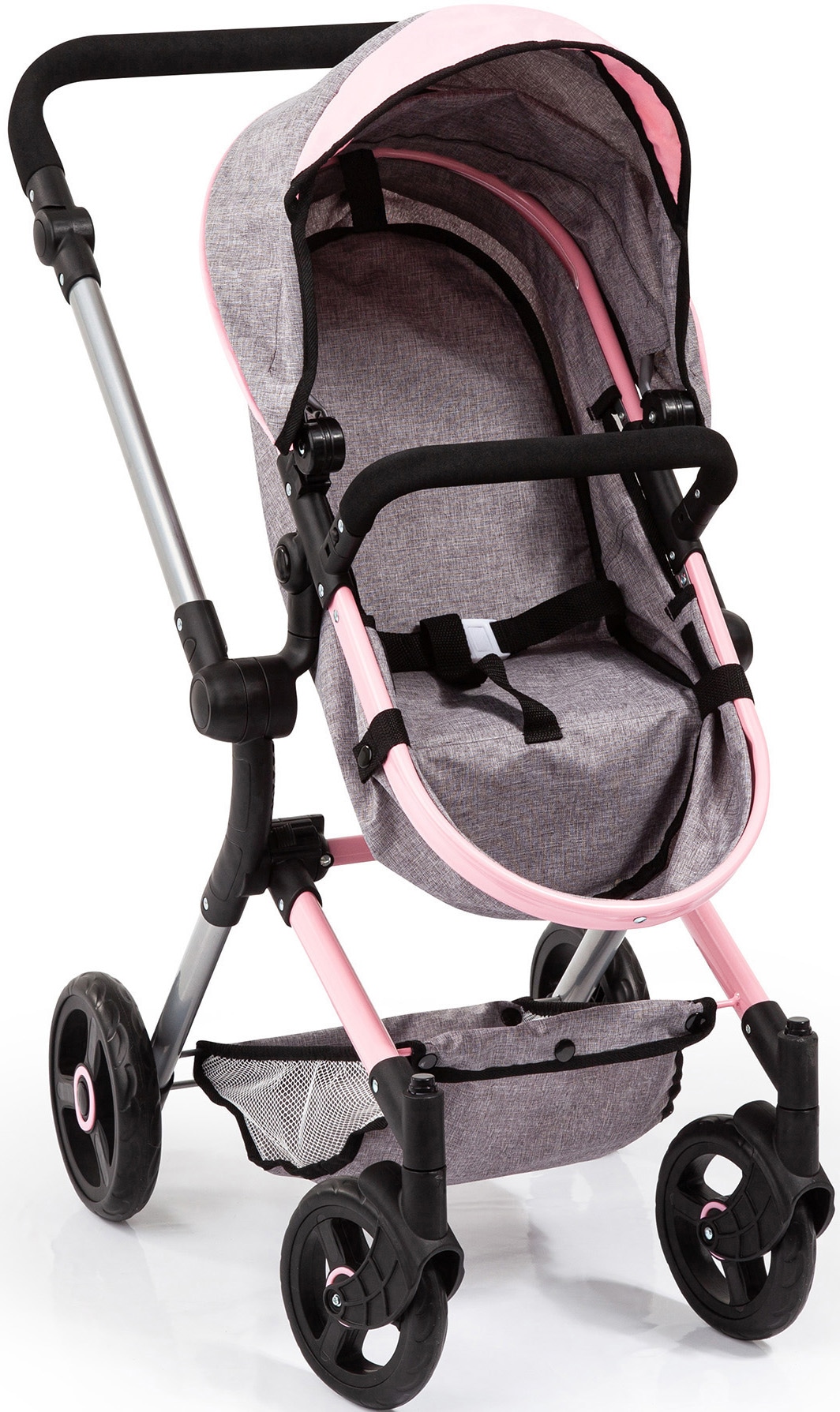Bayer Kombi-Puppenwagen »Vario, grau« mit Wickeltasche
