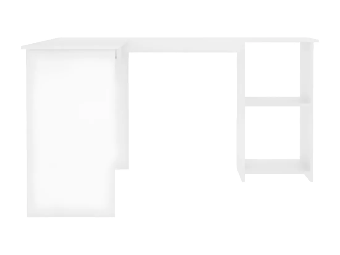 Bureau d'angle en forme de L Blanc 120x140x75 cm