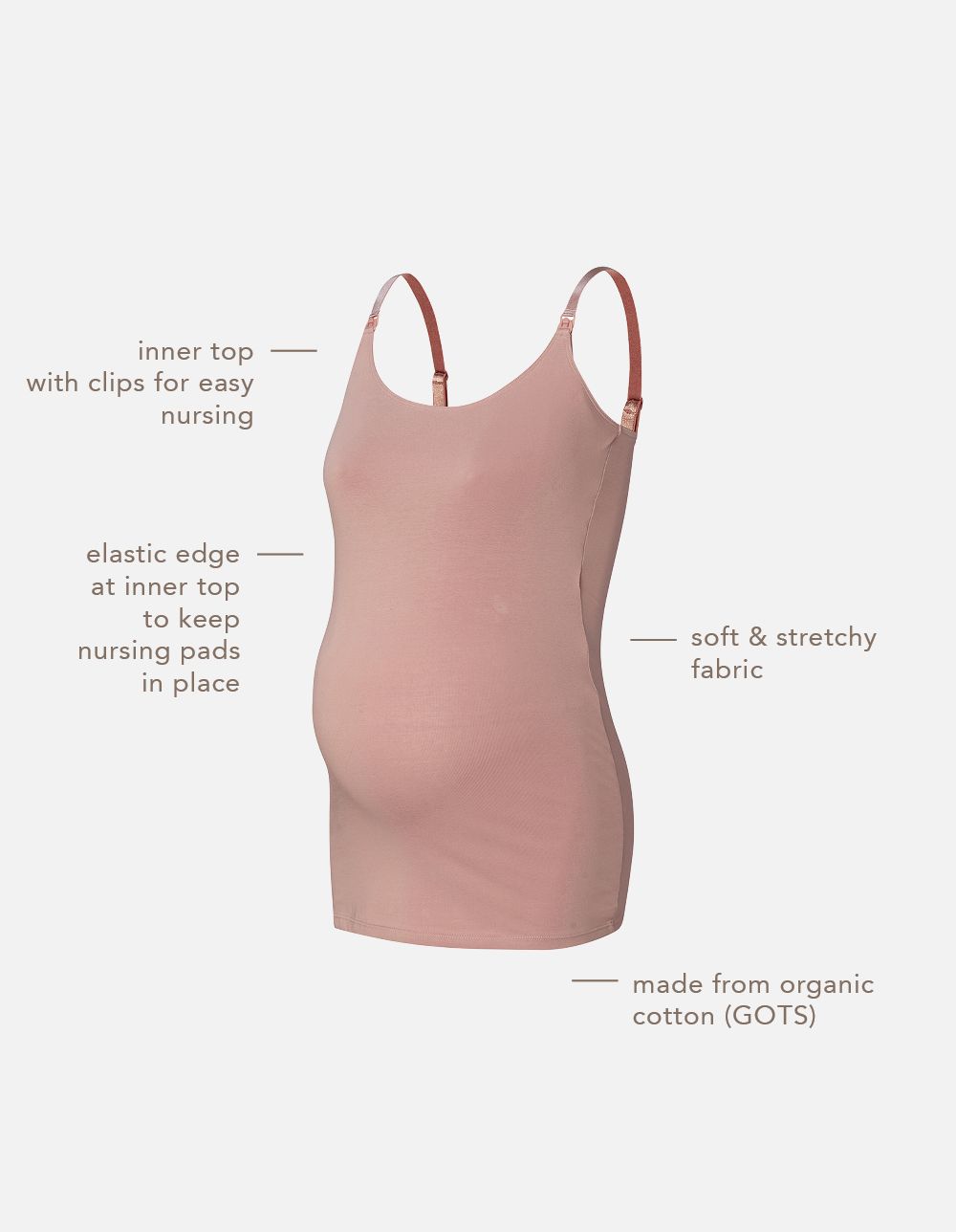 Noppies Maternity Voedingstop Ara - Beige