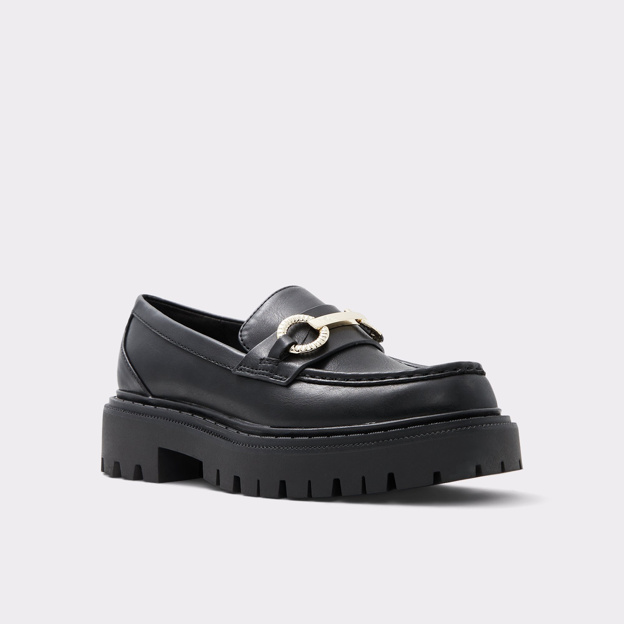 Baberiel Black Synthetic Smooth Women Loafers & Oxfords