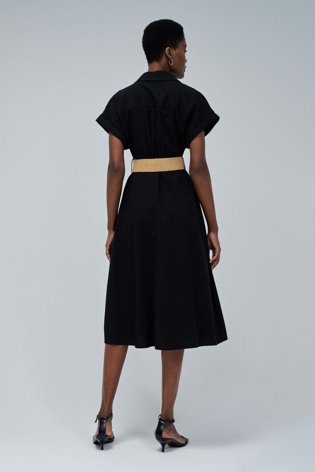 Salsa Midikleid »Salsa Jeans Midikleid Linen Shirt Dress With Front Buttoned Belt«