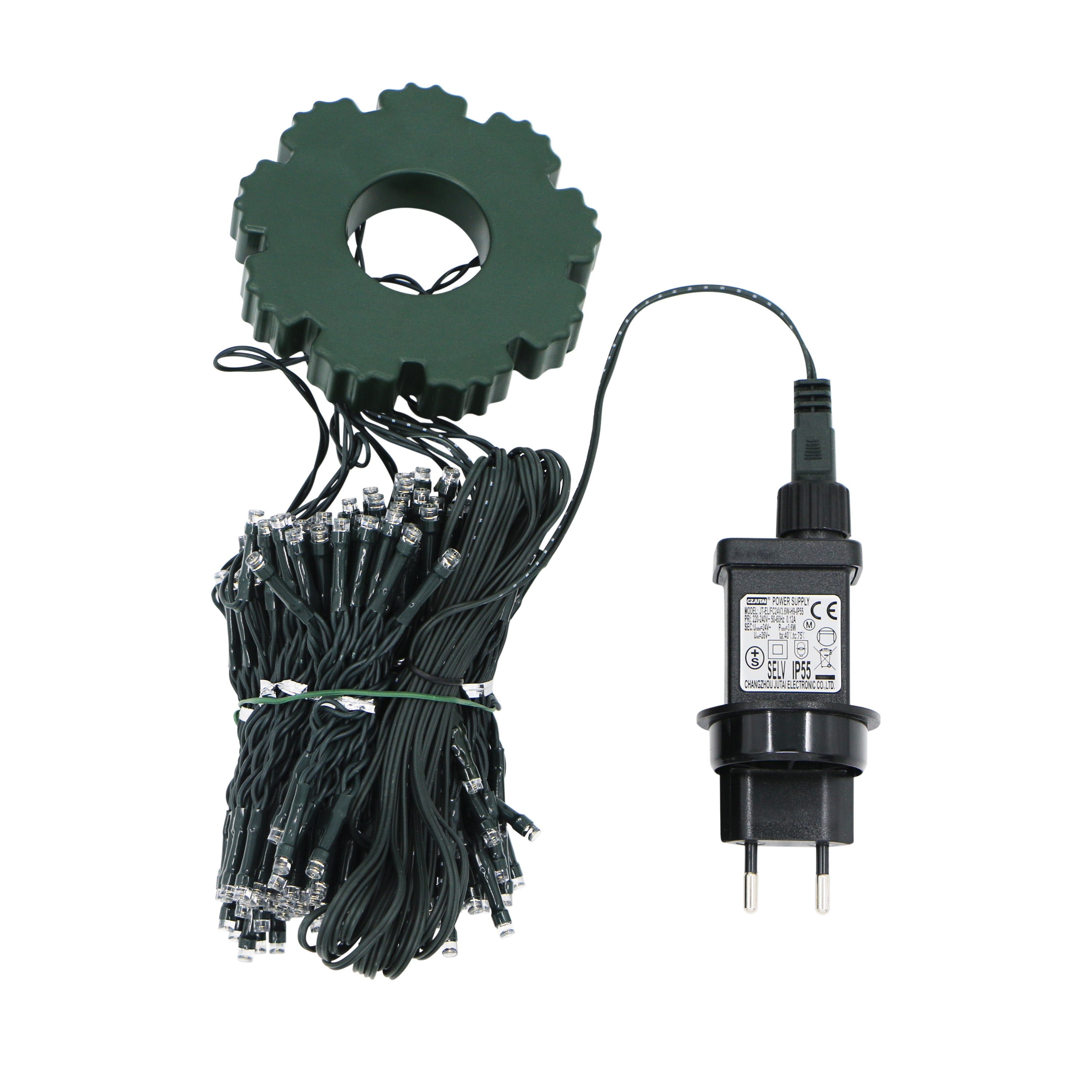LED Lichterkette Netz für Weihnachtsbaum mit Ring 2 m