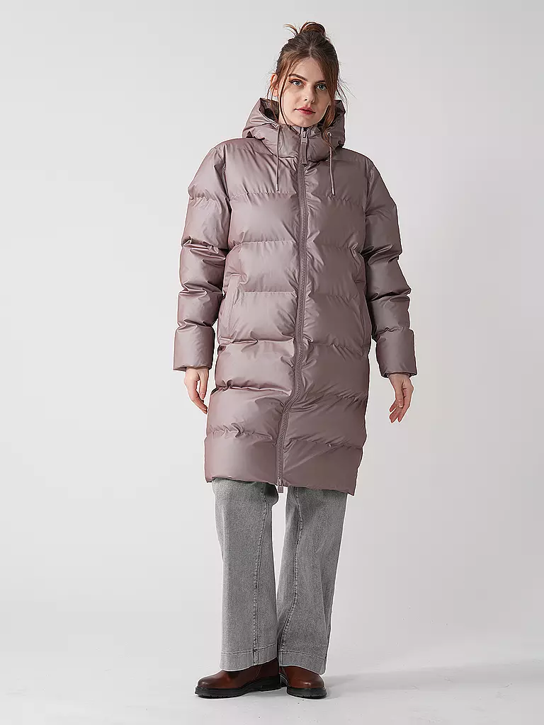 RAINS Steppmantel ALTA LONGER PUFFER JACKET rosa