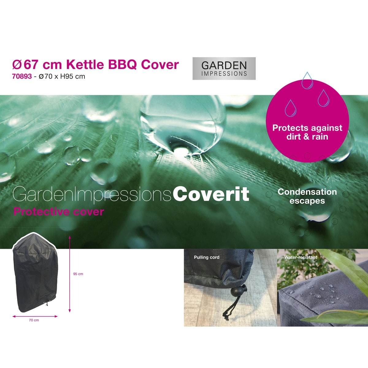 Garden Impressions Coverit Ø67 cm barbecuehoes
