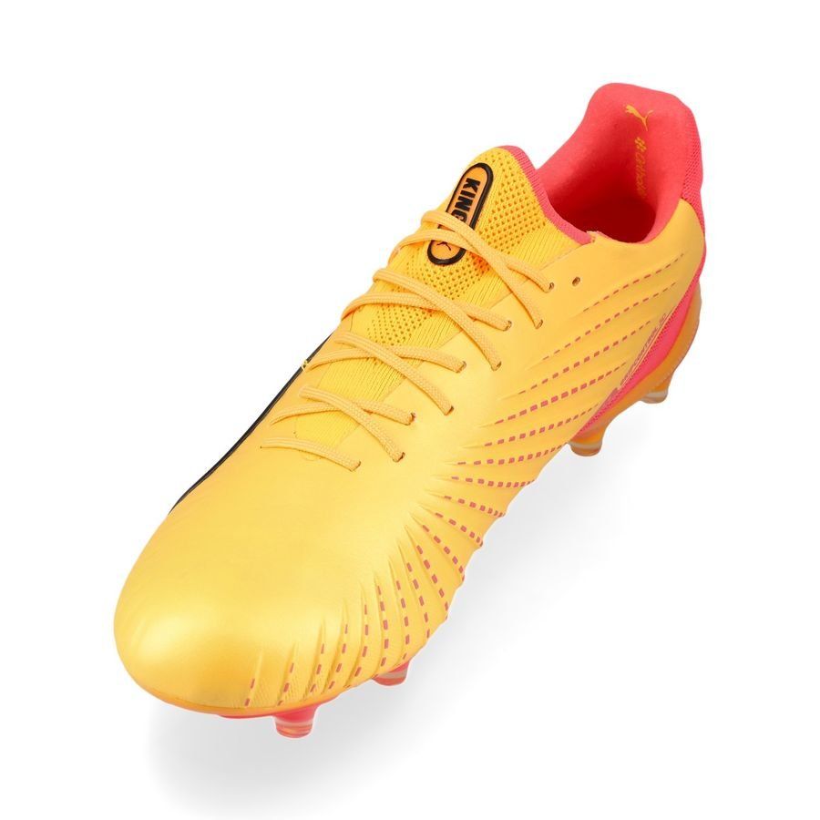 PUMA King Ultimate FG/AG Tricks - Sun Stream/Noir/Crépuscule ÉDITION LIMITÉE
