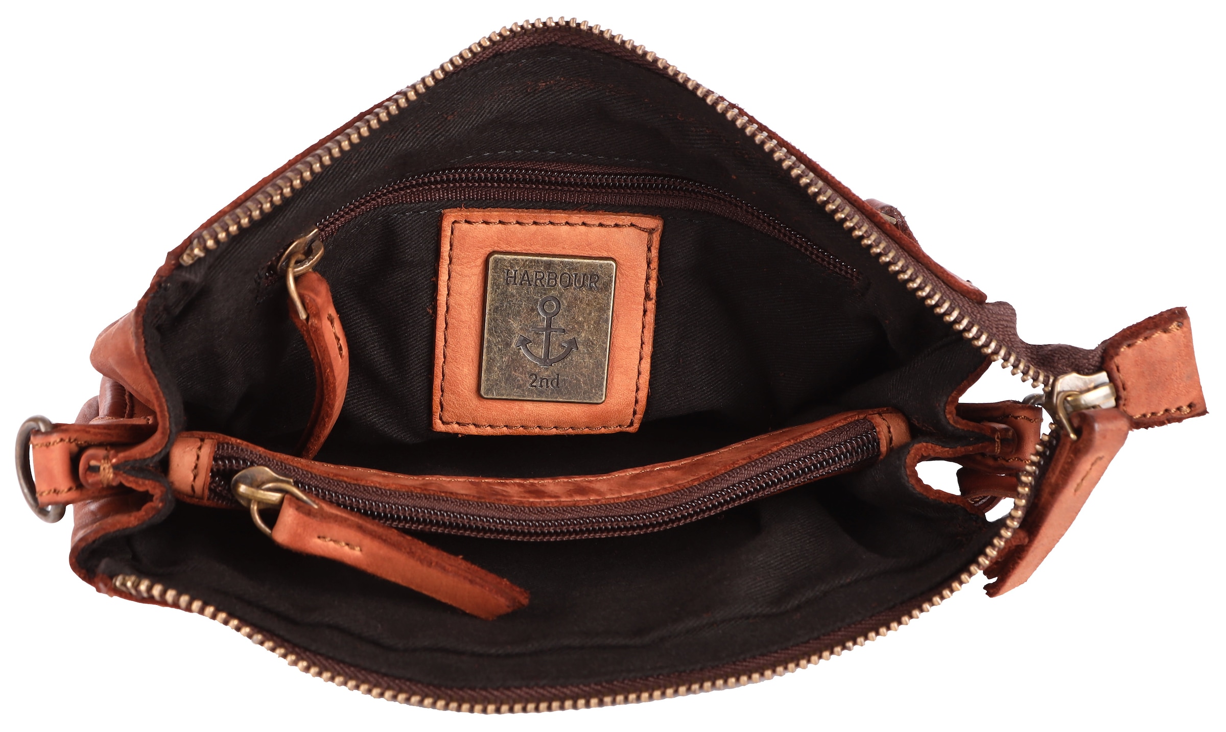 HARBOUR 2nd Umhängetasche »Tiani« Schultertasche Handtasche Damen Tasche Damen mit Logoanhänger