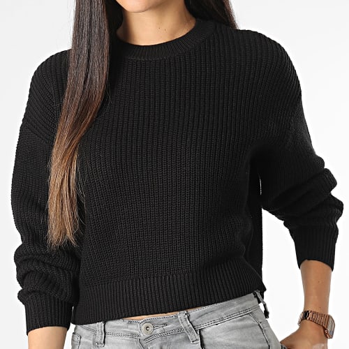 Pull Crop Femme Maysa Noir
