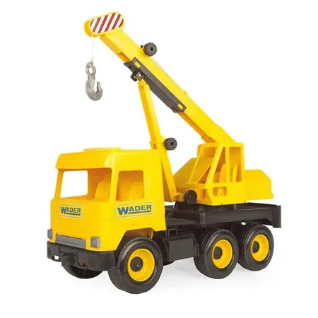 Wader Middle Truck Kranwagen mit beweglichem Arm und Seilwinde, ab 3 Jahren, ca. 43 cm