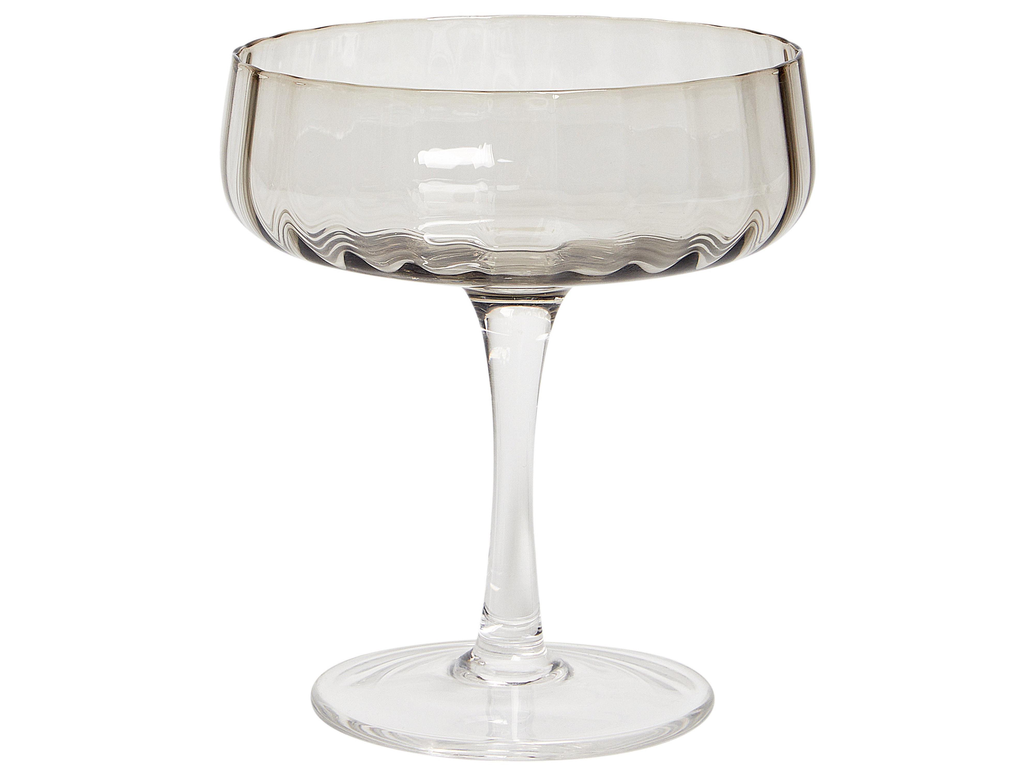 Set van 4 champagne coupes QUARTZ 170 ml Grijs