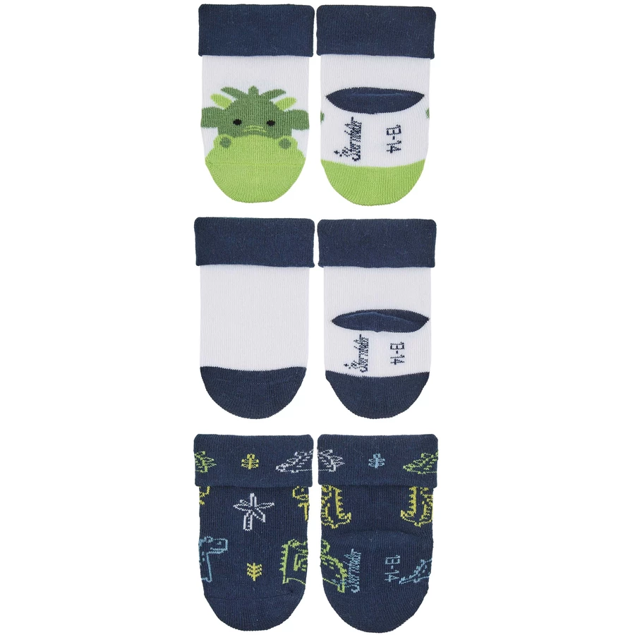 Sterntaler Baby-Söckchen 3er-Pack Drache marine