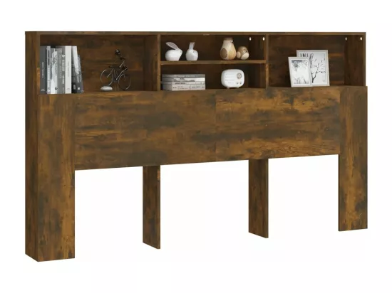 Armoire de tête de lit Chêne fumé 180x19x103,5 cm