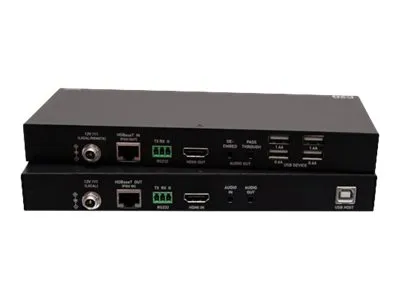 C2G HDMI HDBaseT   3.5mm, USB-B to A, and RS232 over Cat Extender Box Transmitter to Box Receiver - 4K 60Hz - Video/audio/USB/seriel forlænger - sender - HDMI, HDBaseT 2.0 - over CAT 5e/6/6a/7 - op til 70 m
