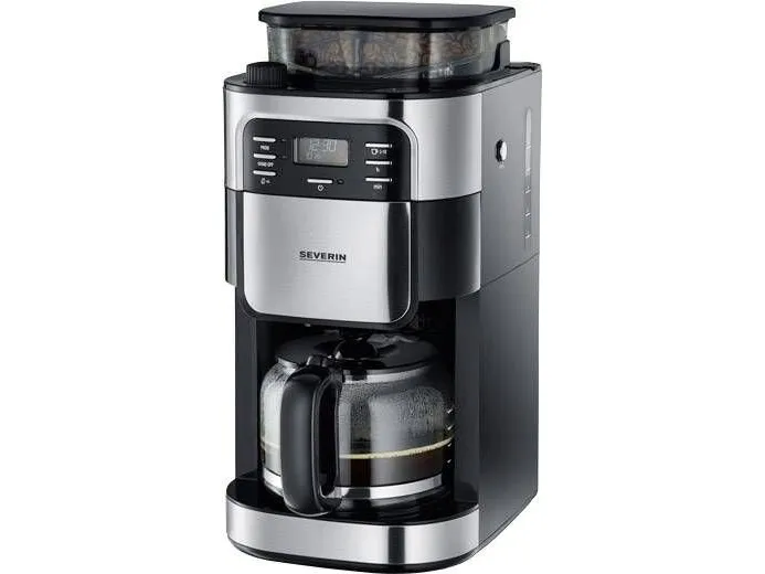 SEVERIN KA 4810 - Kaffemaskine - 10 kopper - rustfrit stål/sort