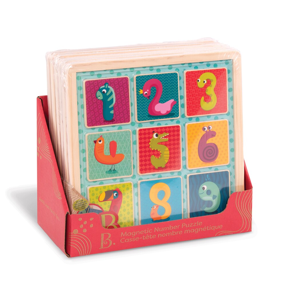 B.TOYS B. Count n’ Doodle - Holzpuzzle mit magnetischen Zahlen 10-teilig