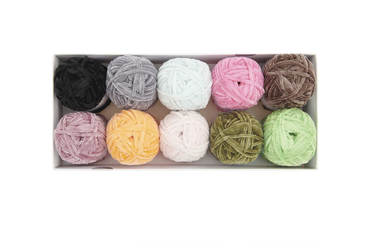 (10er Set) Ricorumi Nilli Nilli Strick Garn DIY Mercerie Zubehör zum Häkeln / Stricken (400025.017) - Fashion
