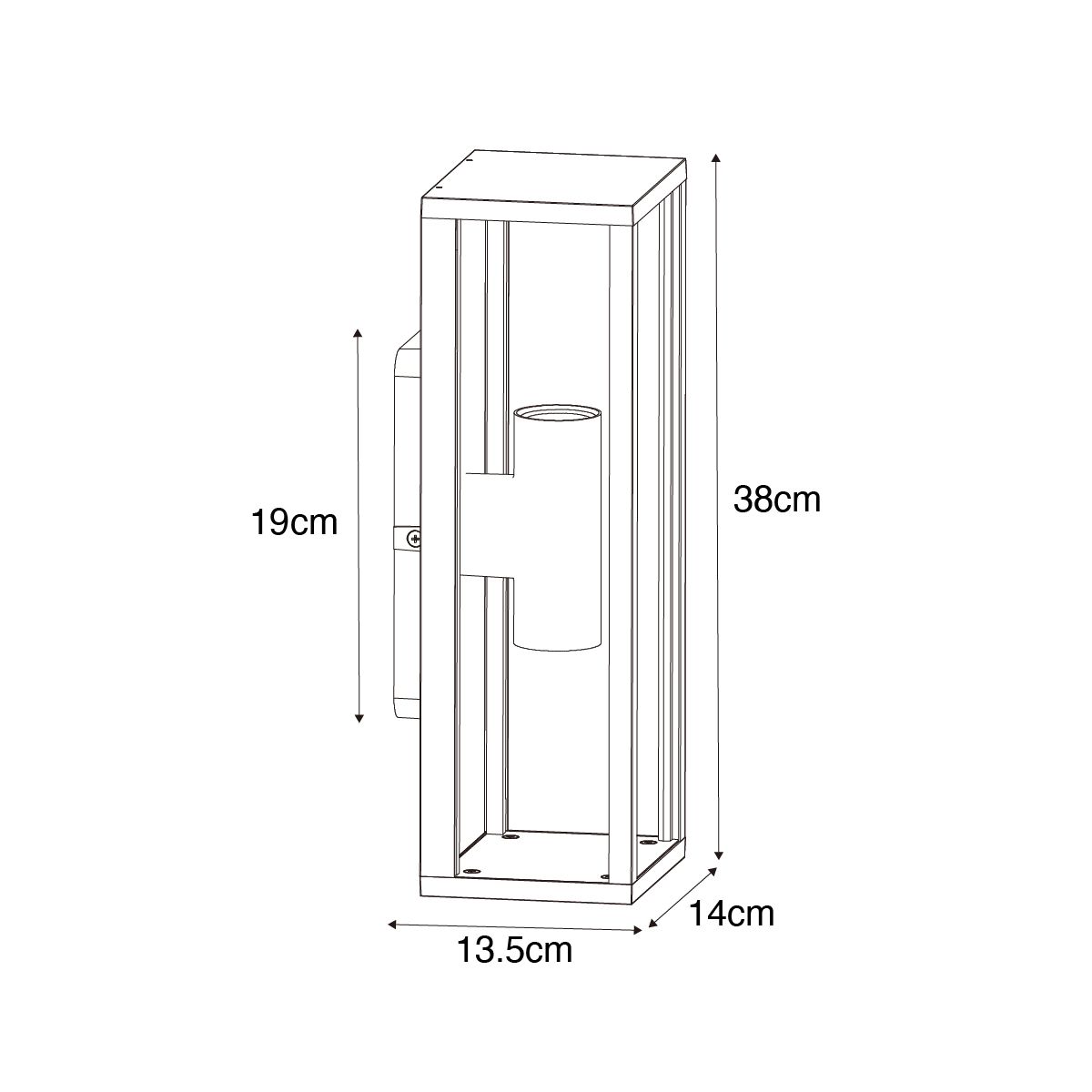 Buiten wandlamp zwart met ribbel glas 2-lichts IP44 - Charlois