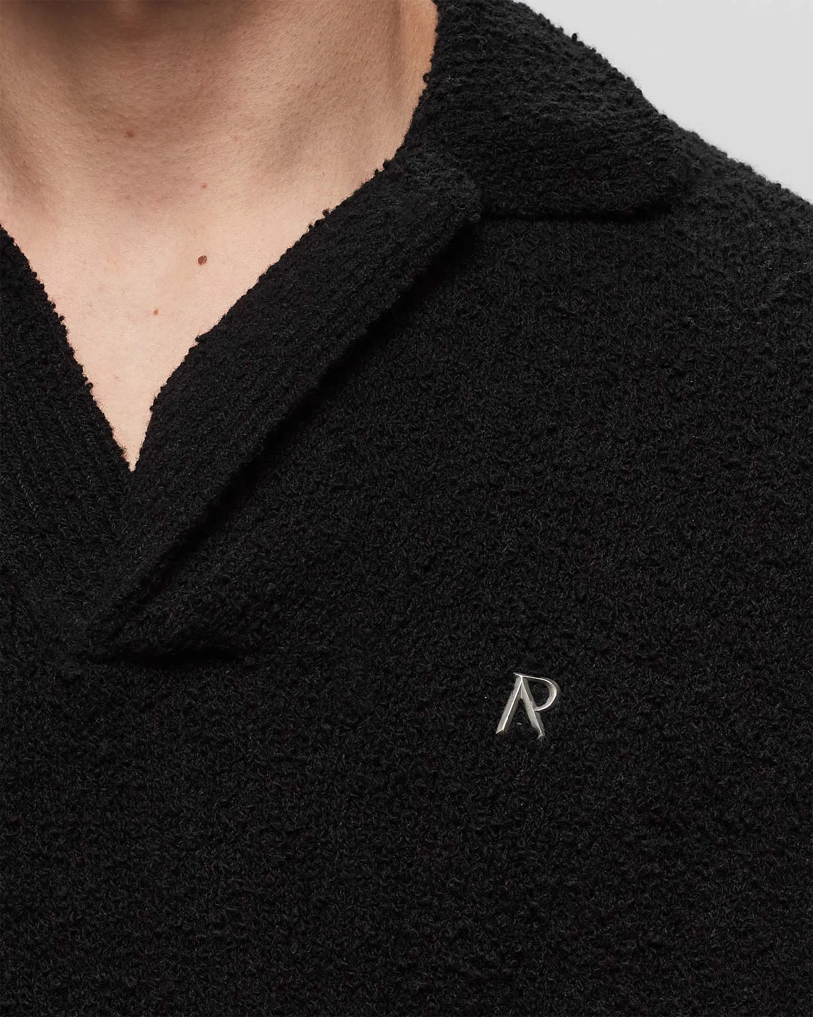 Represent BOUCLE TEXTURED KNIT POLO