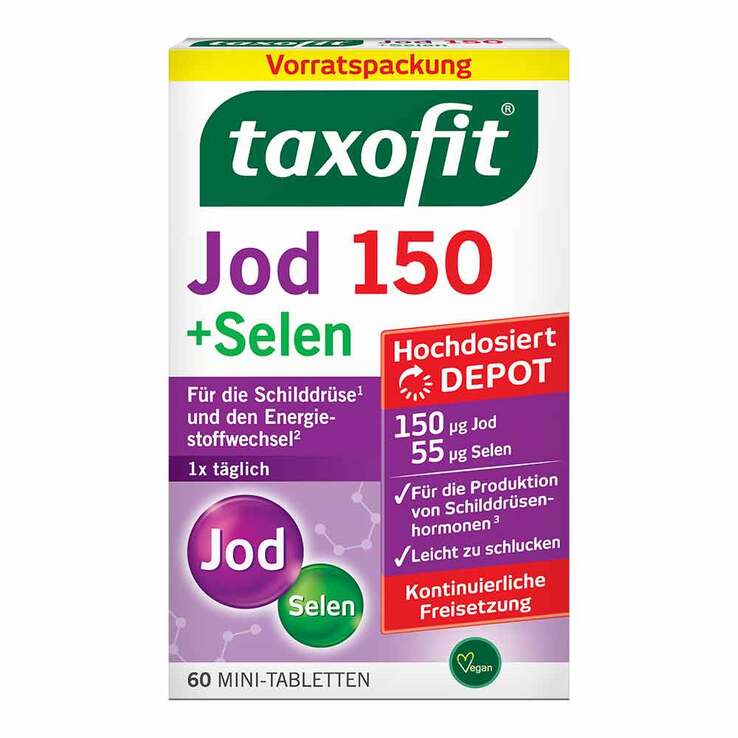 Taxofit Jod 150 + Selen Tabletten, 60 St