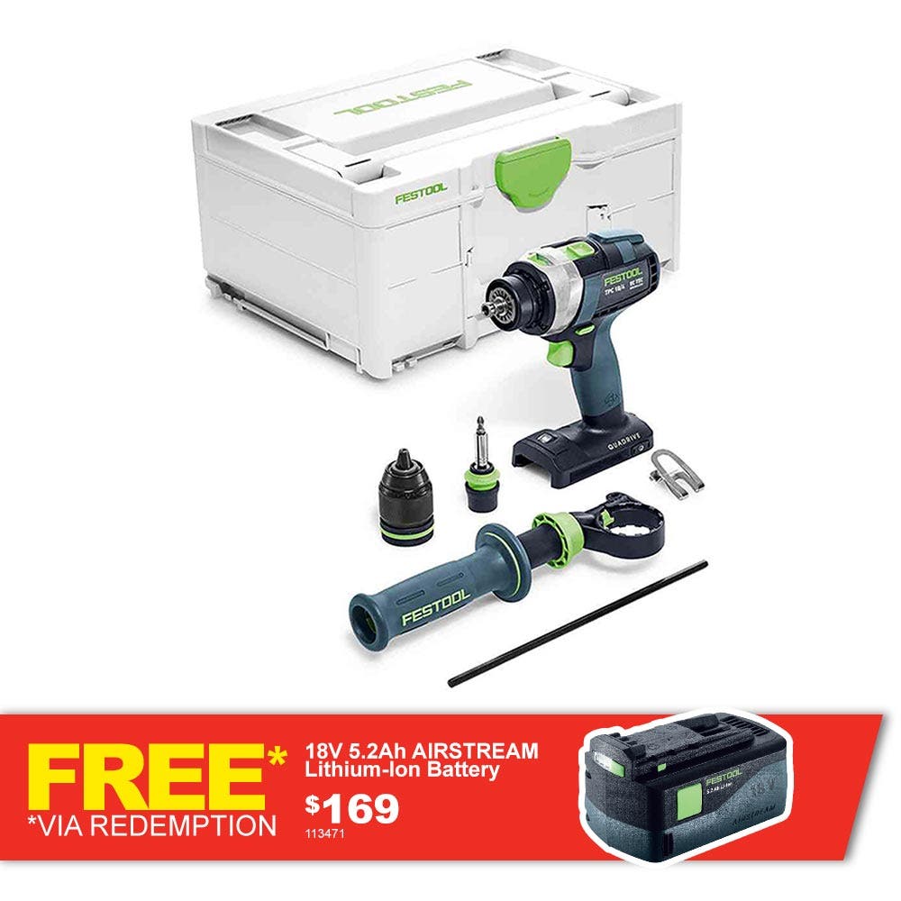 Furadeira sem fio FESTOOL TDC 18V de 4 velocidades (modelo básico) em Systainer 575601