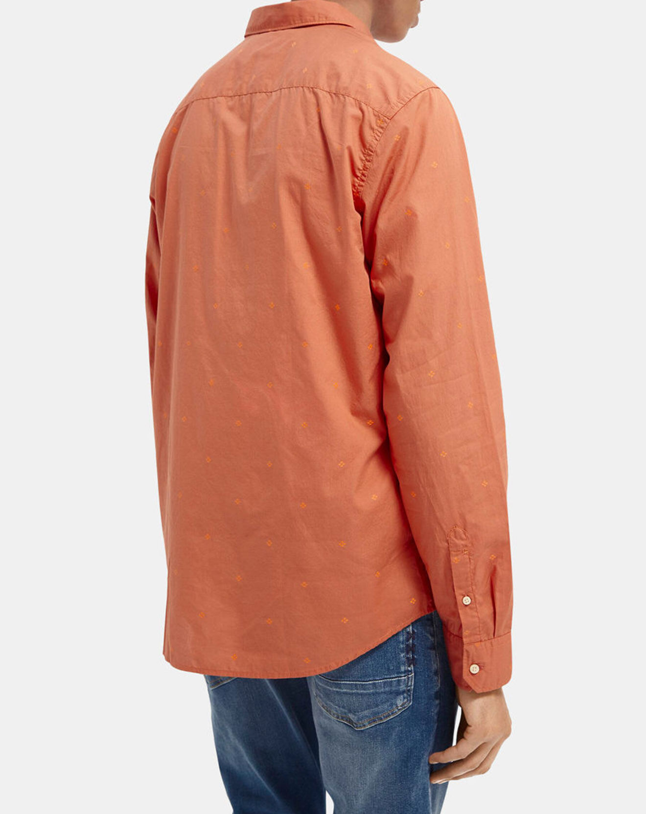 Scotch & Soda Chemise Regular Fit Pocket imprimée orange clair