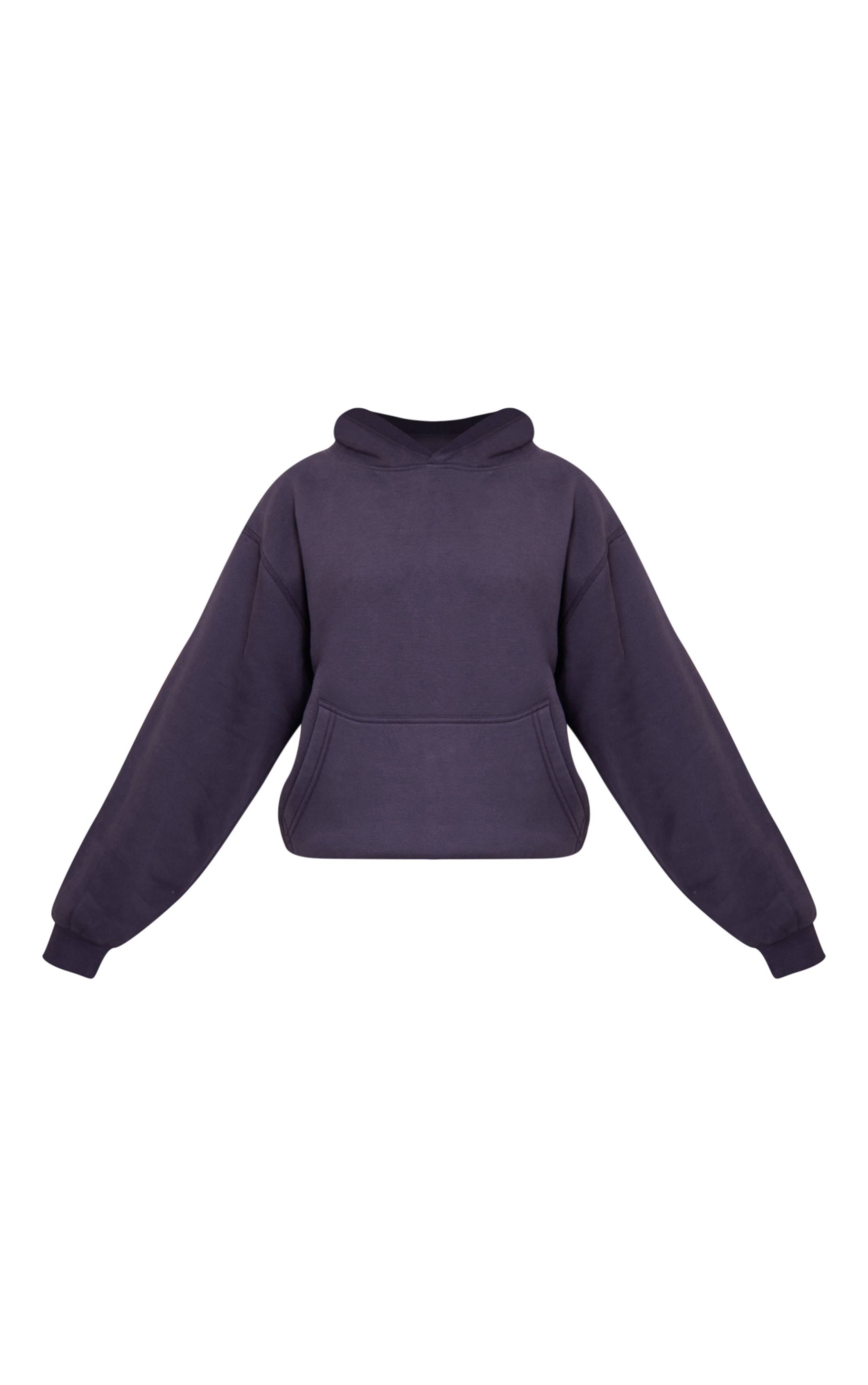 Bleu Marine Sweat À Casynthétiqueche Oversize Petite Taille