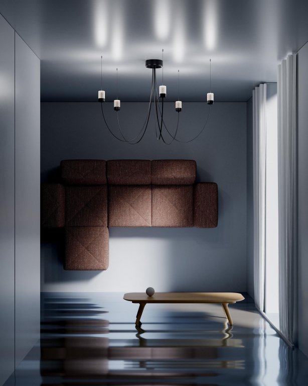Moooi Gravity Chandelier 5 kroonluchter Ø127 LED zwart
