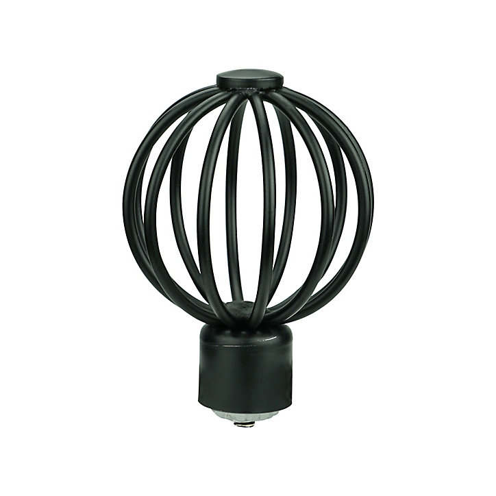 Embout boule pour barre à rideau en fil de fer de 19 mm Araxos GoodHome noir
