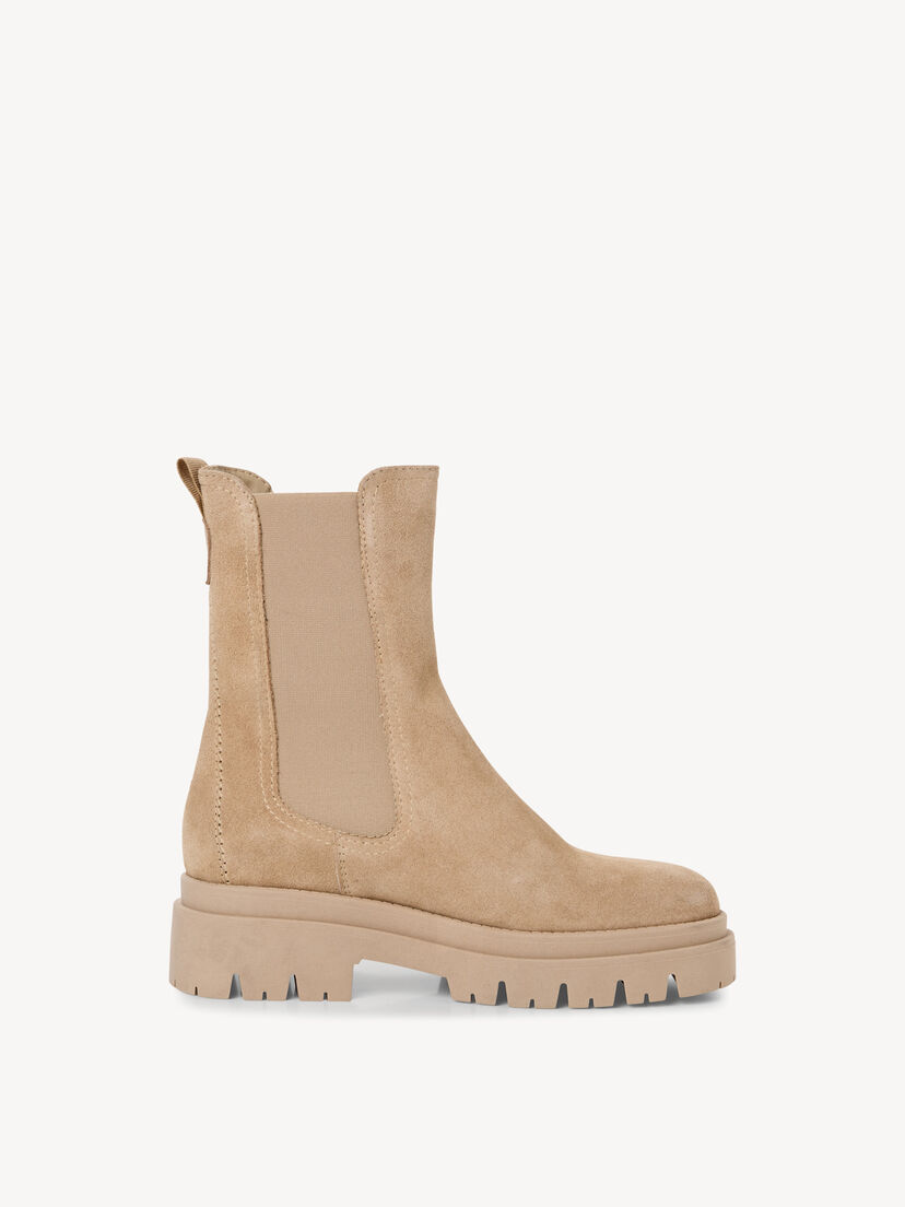 Leren Chelseaboot - beige