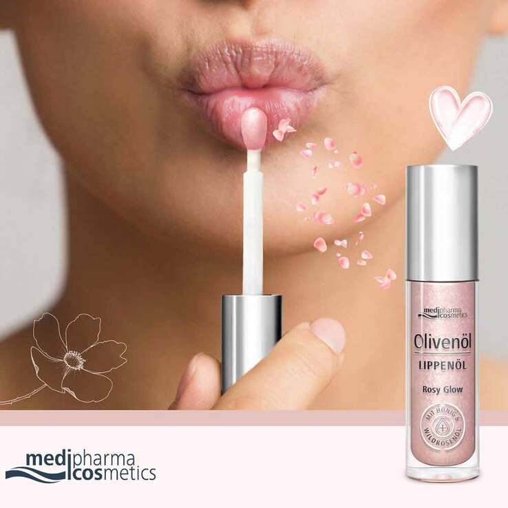 Olivenöl Lippenöl rosy glow, 4 ml