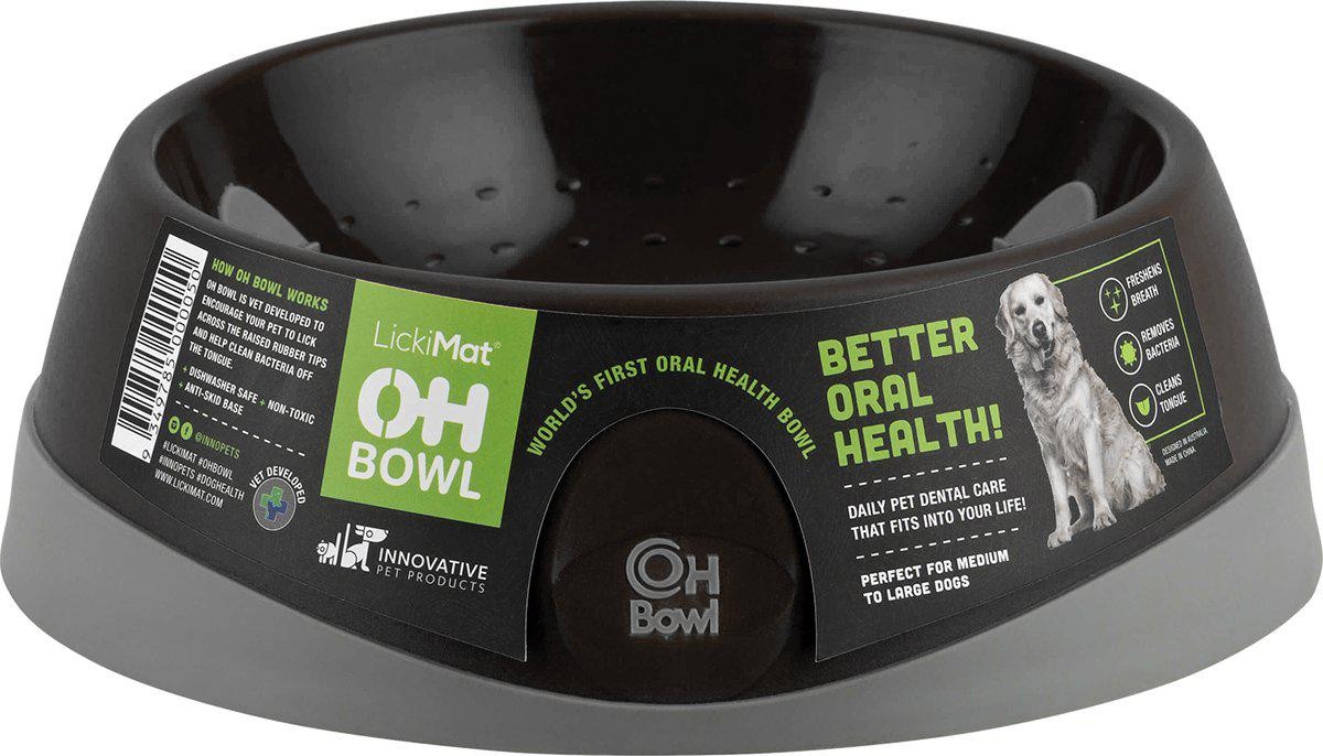 LICKI MAT - Hundeskål Oral Hygiene Bowl M Black Ø22X7,2Cm