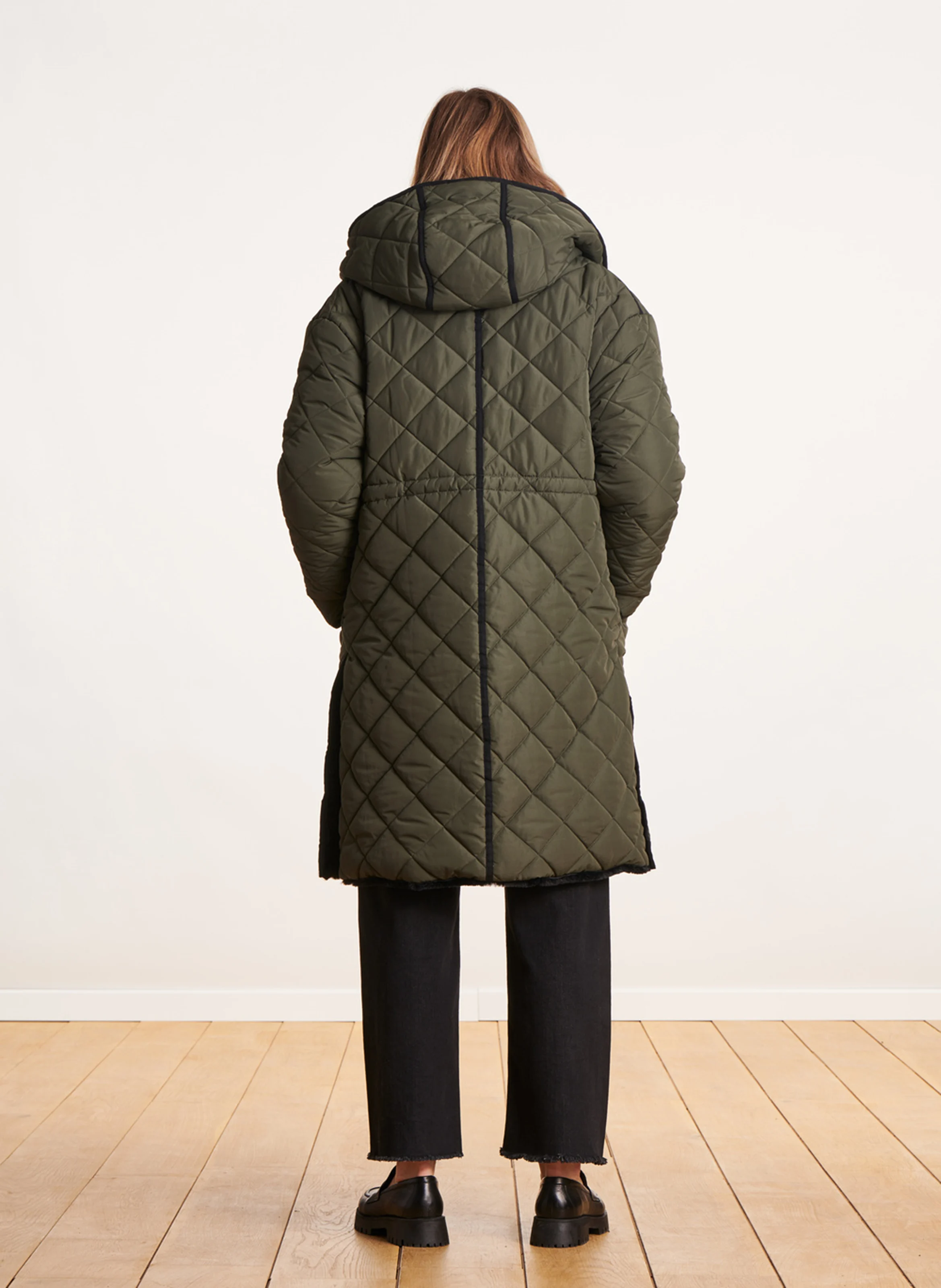 Doudoune longue réversible | Vert