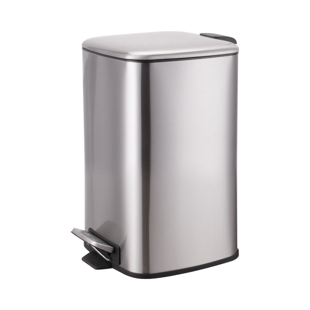 Poubelle pédale gris métallisé 20 L