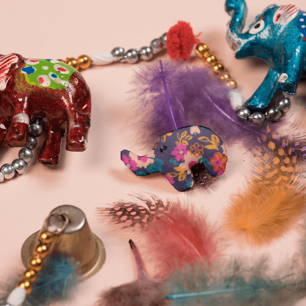 Barrette Eléphanteau Hippie Fleurie