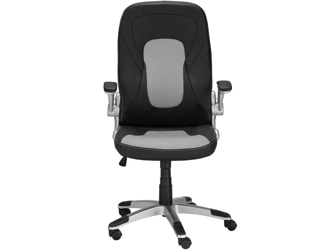 Chaise de bureau Crowe PU Noir Gris